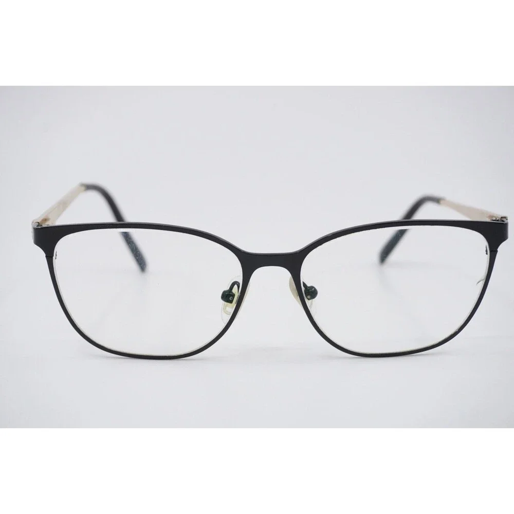 Vtg Oscar de la Renta OSL 969 Eyeglasses Frame Semi Matte Black Gold 53-15-135
